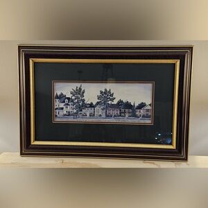 Catherine Karnes Munn Canadian Fredericton Village Scene Framed 1997